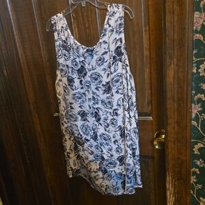 Torrid Blue and White Sleeveless Sundress